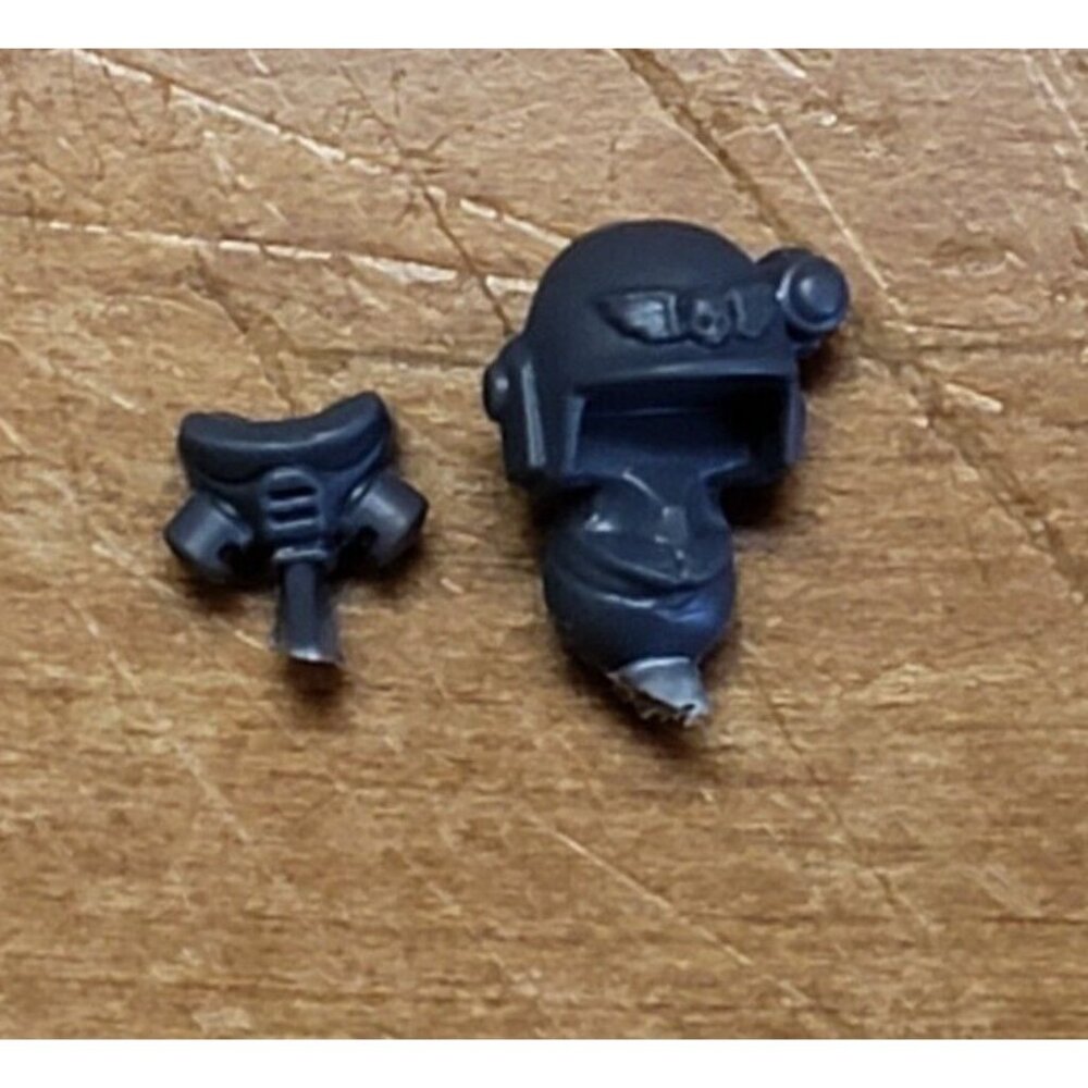 Warhammer 40k Astra Militarum Bits Cadian Kasrkin Trooper Head w Gasmask #22 x5 - Picture 8 of 10